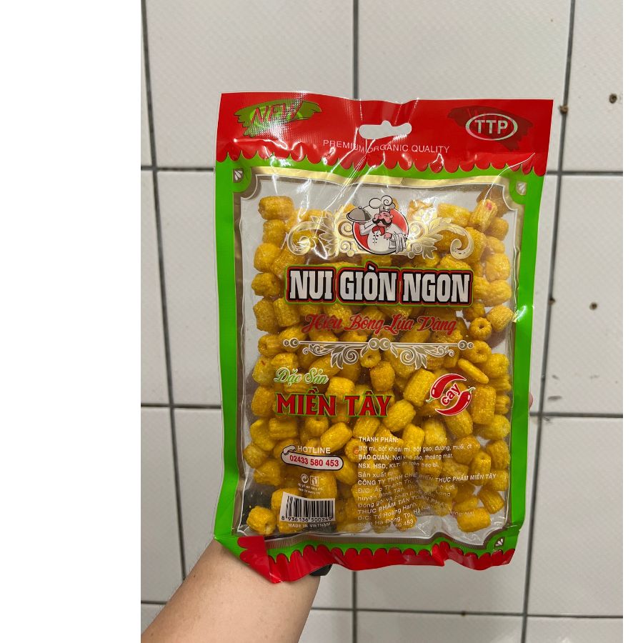 Nui giòn ngon hiệu bông lúa vàng (vị cay) 200g 辣味炸通心粉