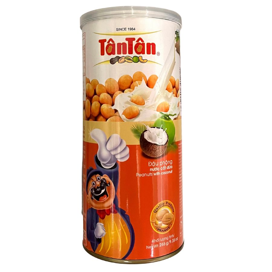 Tân Tân đậu phộng nước cốt dừa (hũ) 265g - 越南椰子花生球