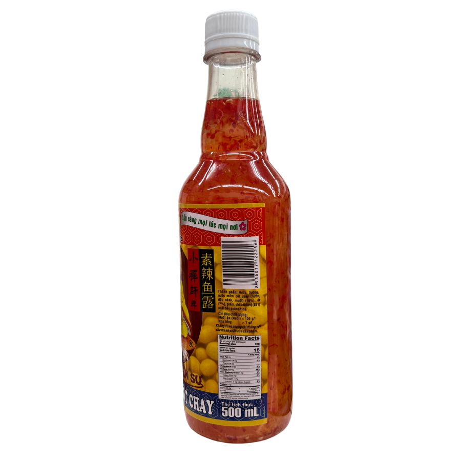 Tiểu thiền Sư nước mắm ớt chay 500ml - 小禪師牌素辣魚露風味