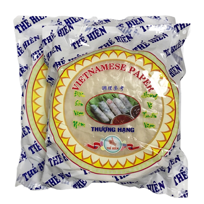 thế hiên bánh tráng thượng hạng (trắng, trung) 22cm 500g - 白色春捲皮