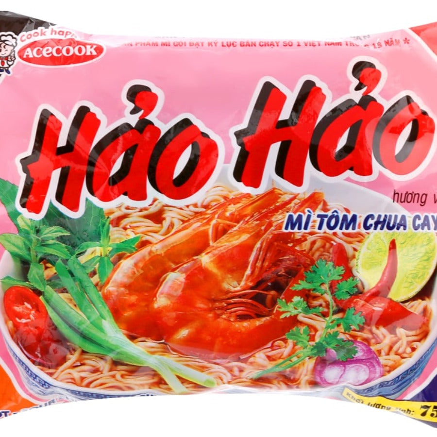 Acecook mì tôm Hảo Hảo chua cay 77g - 越南好好酸辣蝦味麵