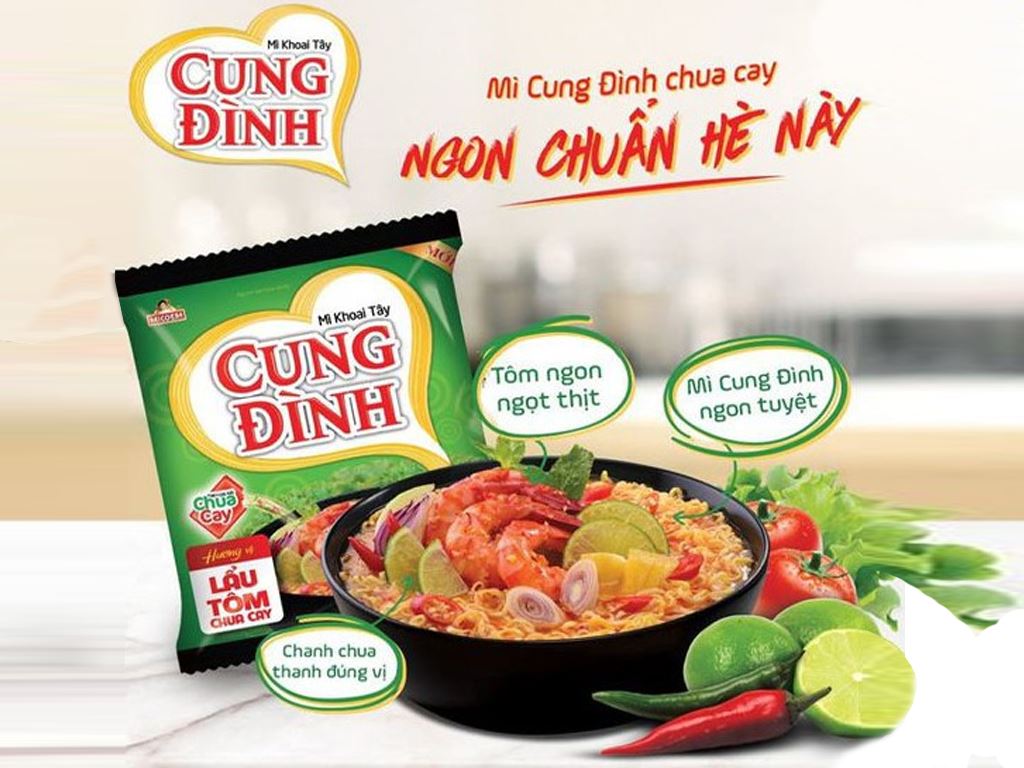 Cung đình mì lẩu tôm chua cay 85g - 酸辣蝦子風味麵