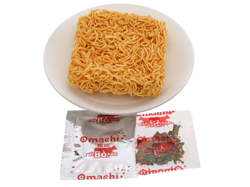 Omachi mì tôm xốt bò hầm 80g - 牛肉風味麵