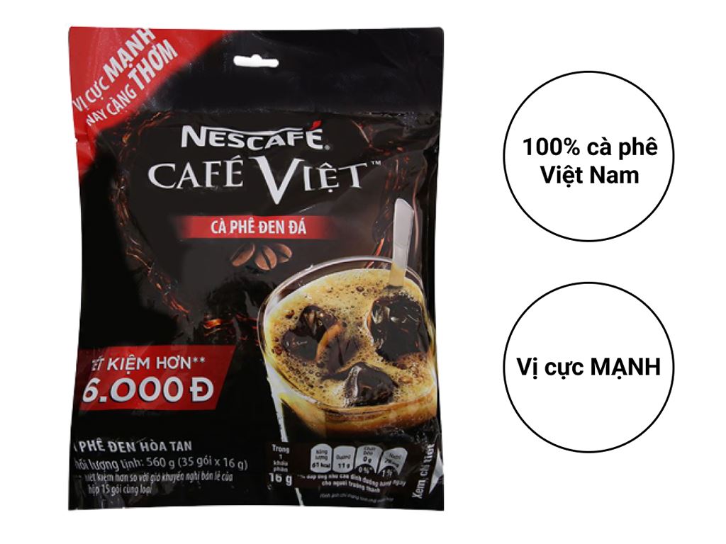 Nescafe cà phê Việt cà phê đen đá 560g - 越南咖啡 2in1