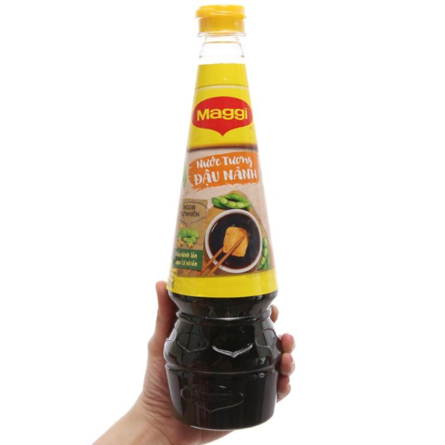 Maggi nước tương đậu nành thanh dịu (nắp vàng) 700ml - 美吉調味液