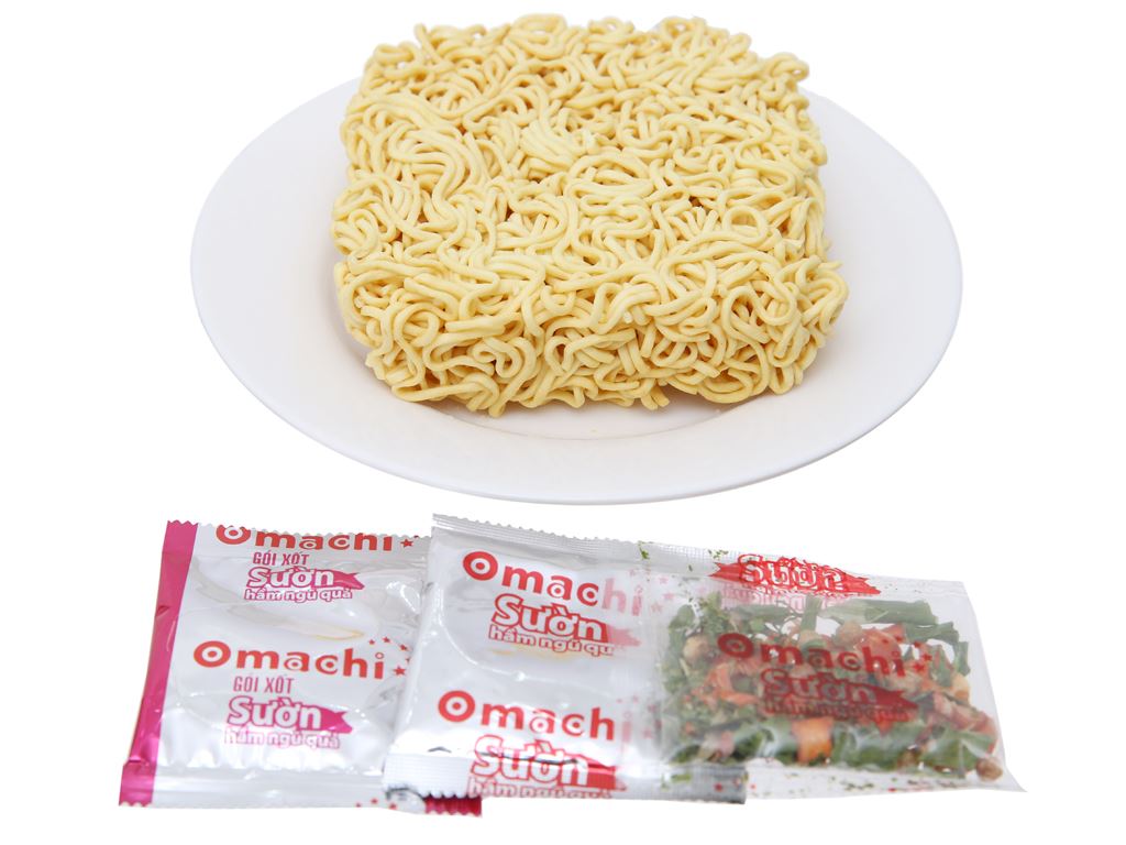 Omachi mì tôm sườn hầm ngũ quả 80g - 排骨風味麵