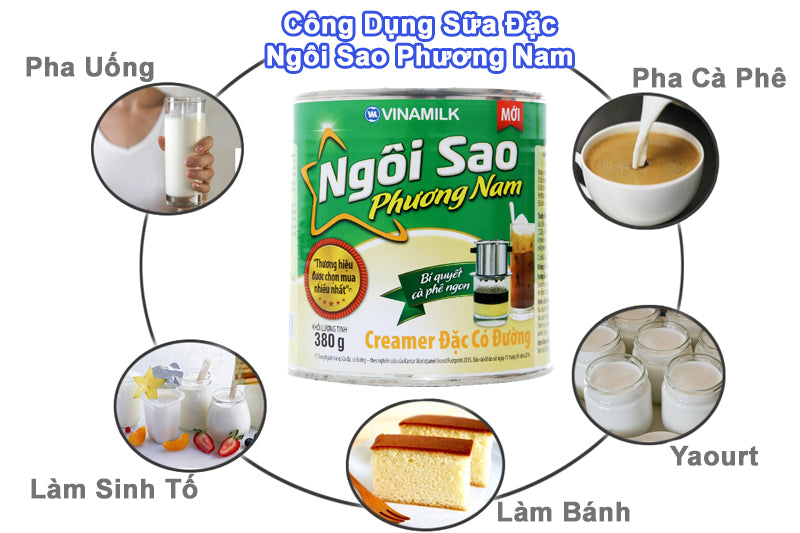 Vinalmilk sữa đặc ngôi sao phương nam 380g - 越南煉乳（煉奶）